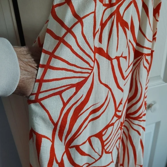 Nordstrom Lost & Wander Salt to the Sea Midi Halter Dress Red & Cream M NWT - Picture 7 of 13